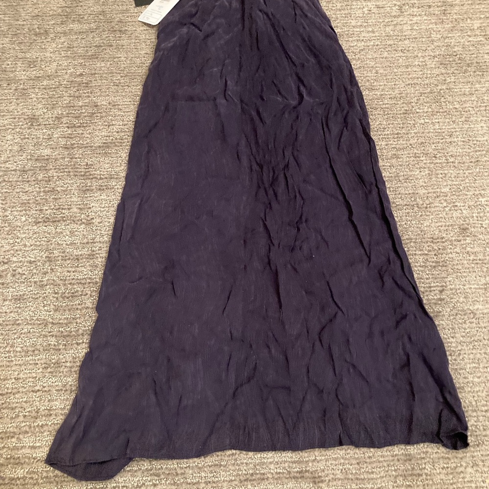 Navy slit skirt high rise